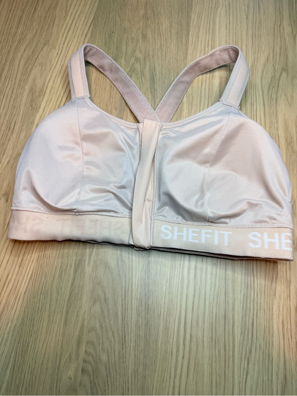 SHEFIT High Impact Front Zipper Adjustable Straps Sports Bra Pink Size 3 Luxe - Picture 9 of 9